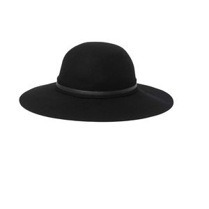 Vince Camuto Free Spirit Black Wool Floppy Adjustable Hat NWT
